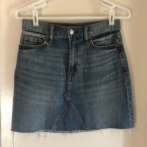 A-Line Denim Mini Skirt